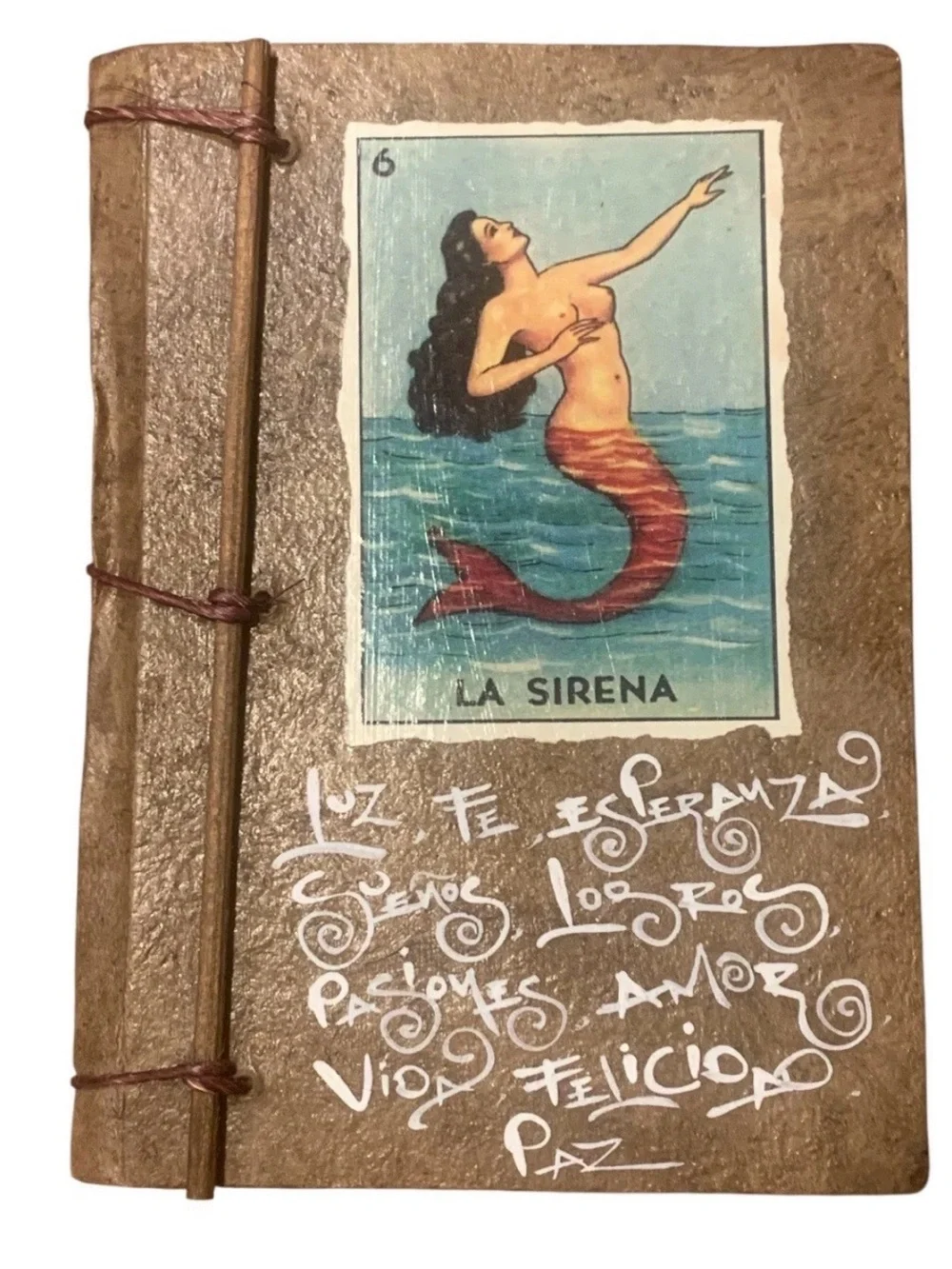 Artisan Handmade Blank Mermaid Journal Photo Album Notebook sketchbook 6x9” NWOT